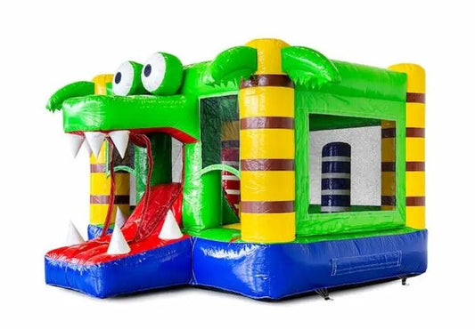 Springkussen Huren | Krokodil | 3,4m x 3,0m x 2,1m | Geschikt Voor 4 Personen