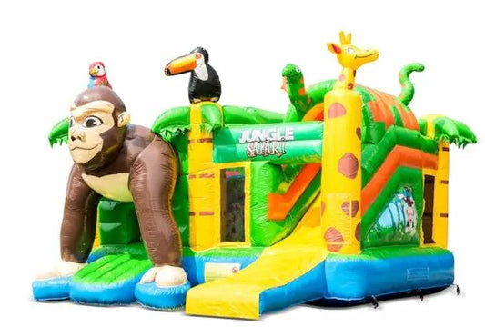 Springkussen Huren | Safari |  5,5 m x 5,0 m x 3,7 m | Geschikt Voor 12 Personen
