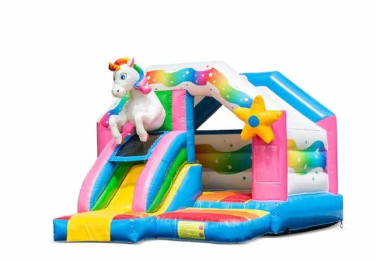 Springkussen Huren | Unicorn | 5 m x 4,0 m x 3,3 m | Geschikt Voor 6 Personen