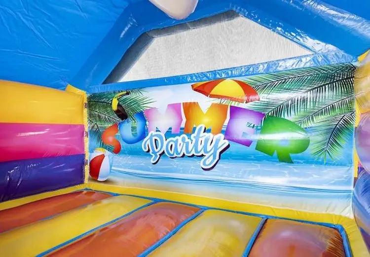 Springkussen Huren | Summer Party | 4,9 m x 4,0 m x 4,0 m | Geschikt Voor 6 Personen