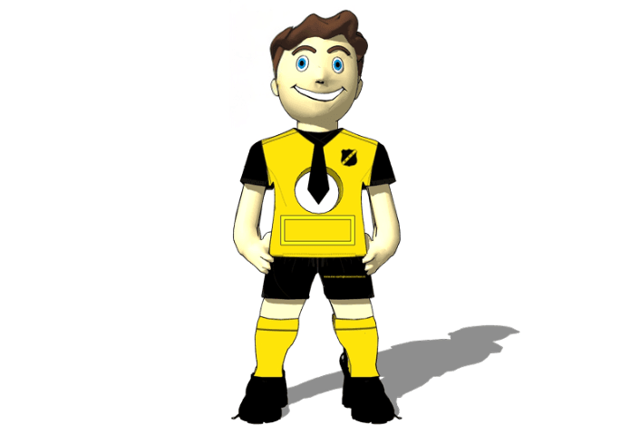 Luchtkussen huren | NAC Stropdas Schieten | 4m hoog | Voetbal Schietspel - Jump Express